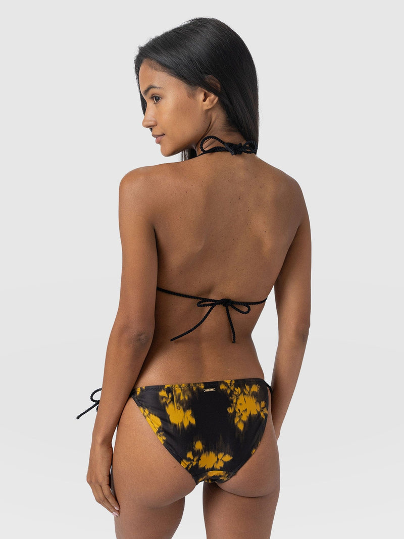 Alba Tie Side Bikini Bottom - Yellow Fade Floral - Women's Swimwear | Saint + Sofia® EU