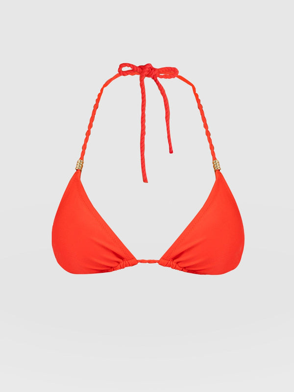 Alba Triangle Bikini Top Red - Women's Swimwear | Saint + Sofia® EU