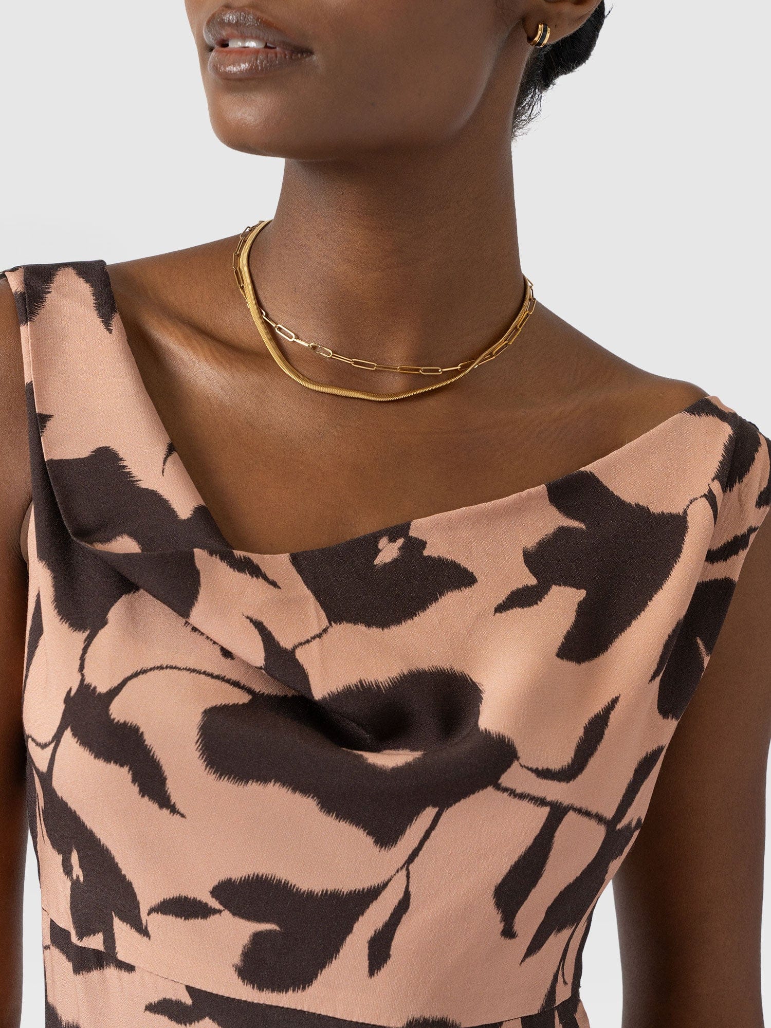 Alexis Dress - Brown Floral - Women's Dresses | Saint + Sofia® EU