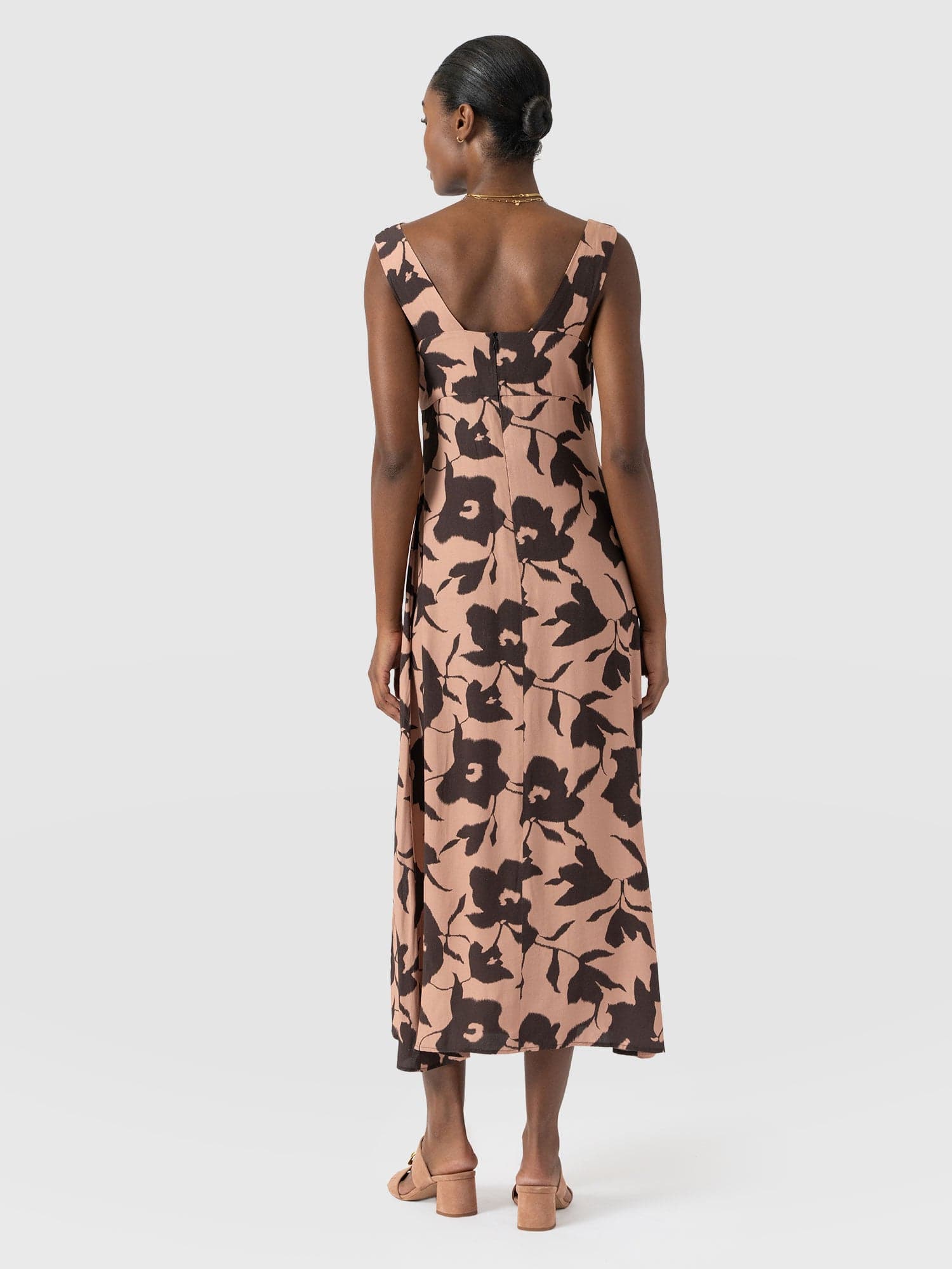 Alexis Dress - Brown Floral - Women's Dresses | Saint + Sofia® EU