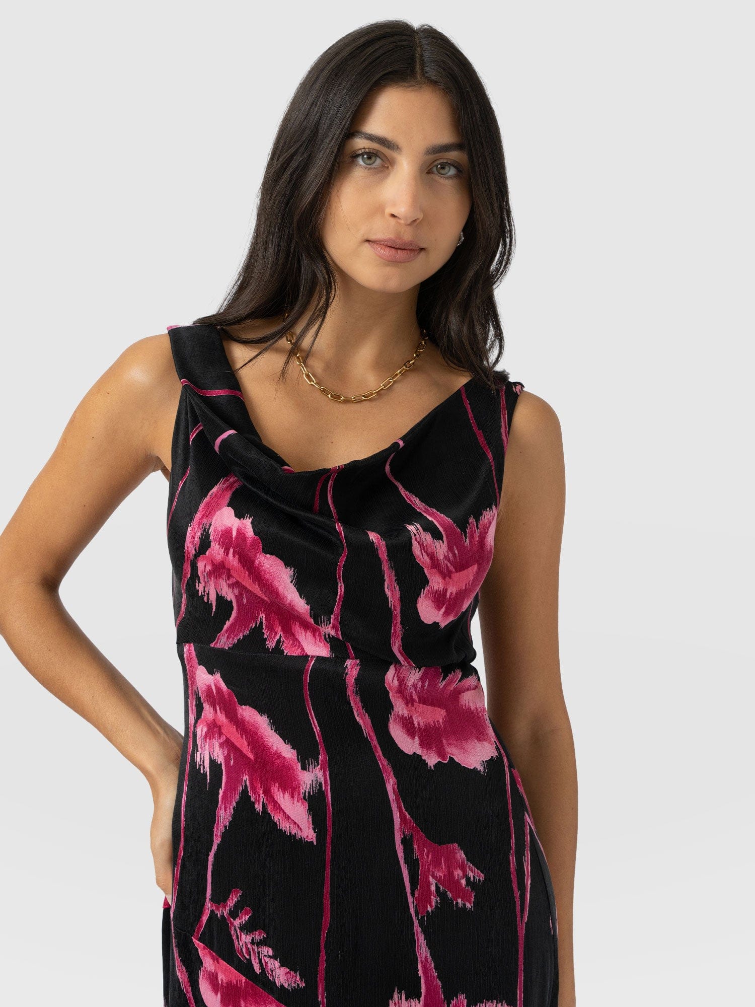 Alexis Dress - Pink Stem Floral - Women's Dresses | Saint + Sofia® EU
