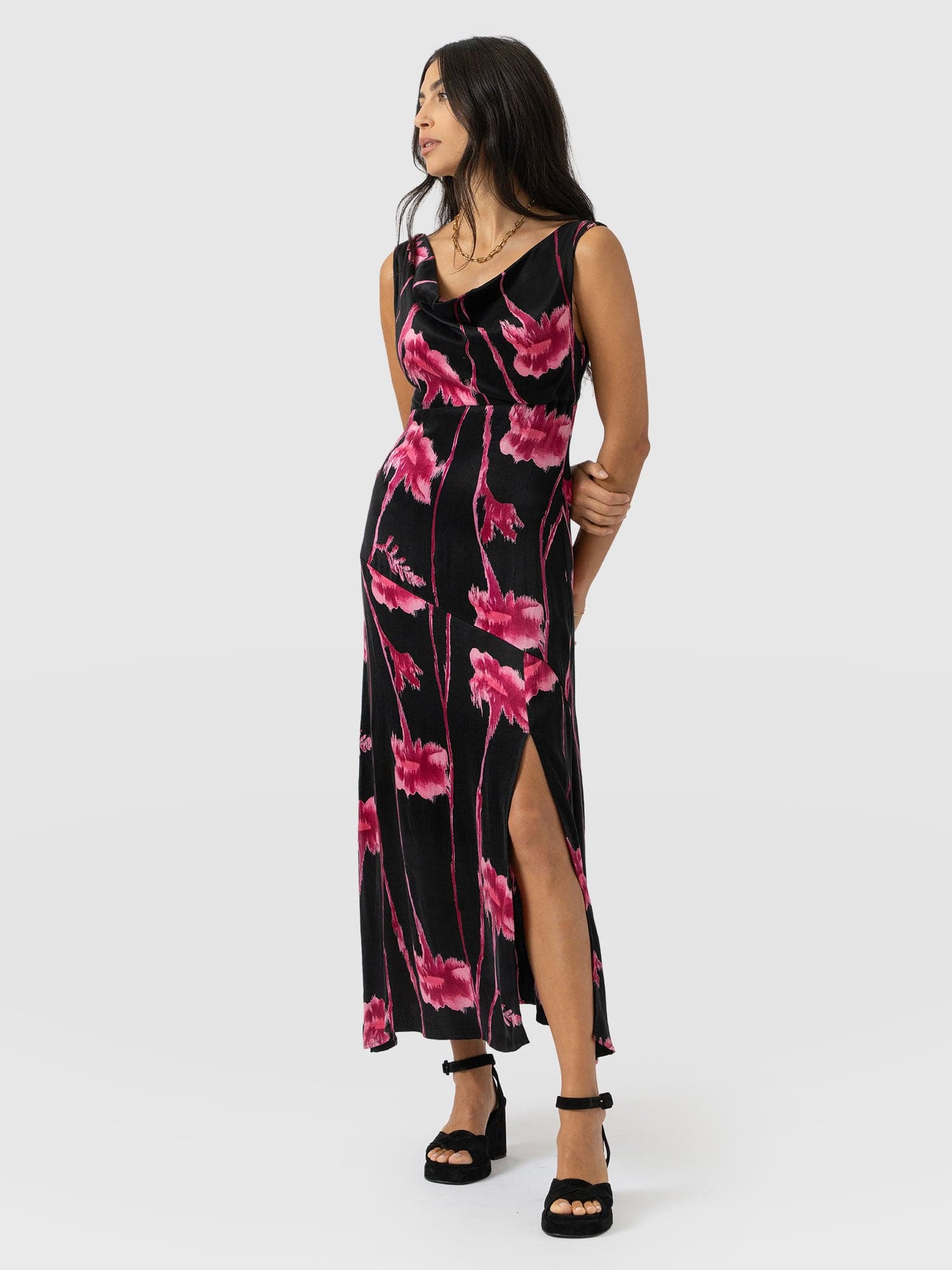 Alexis Dress - Pink Stem Floral - Women's Dresses | Saint + Sofia® EU