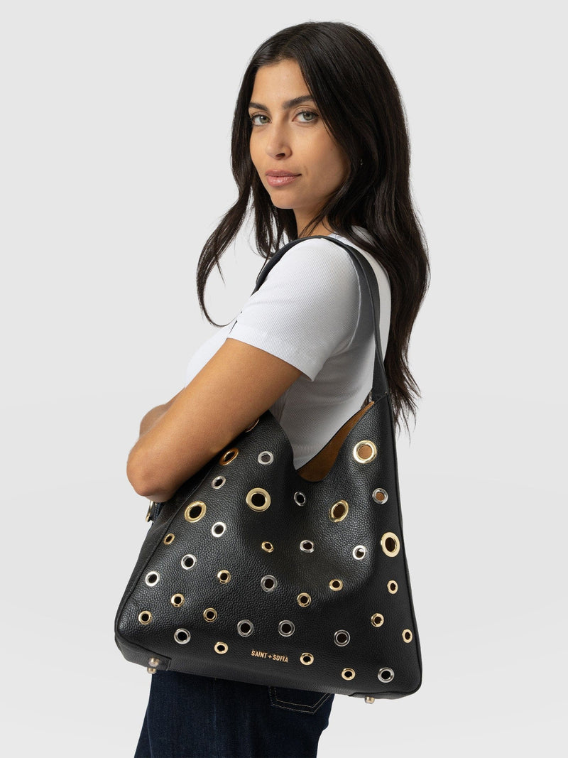 Allana Eyelet Bag - Black - Women's Handbags | Saint + Sofia® EU