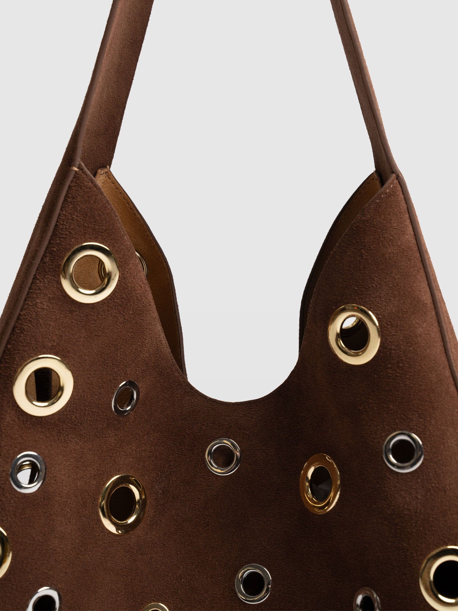 Allana Eyelet Bag - Coffee Suede - Women's Handbags | Saint + Sofia® EU