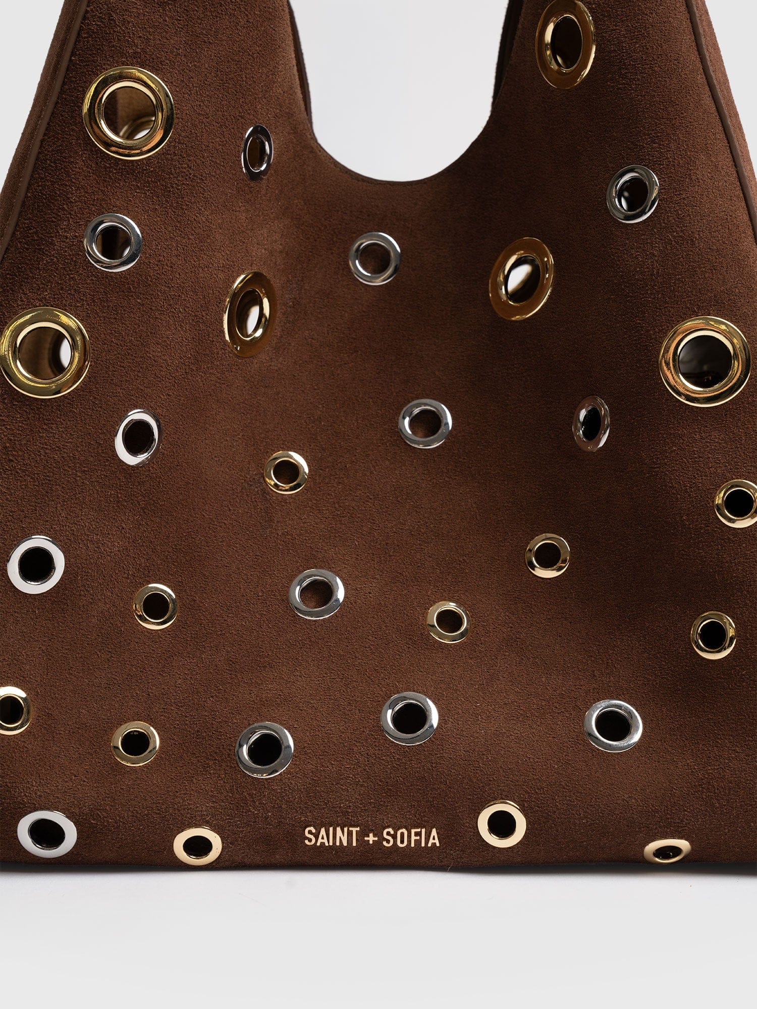 Allana Eyelet Bag - Coffee Suede - Women's Handbags | Saint + Sofia® EU