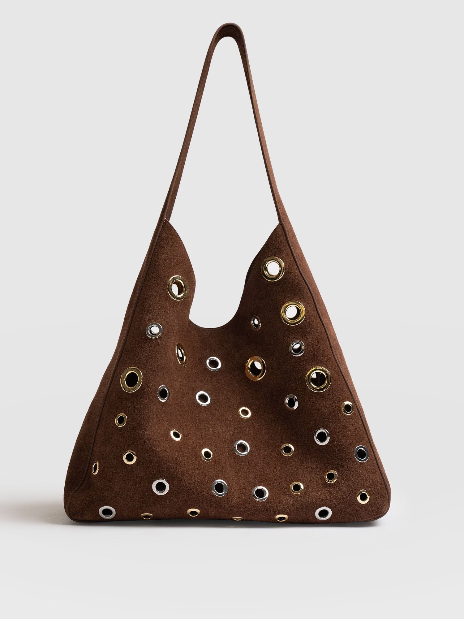 Allana Eyelet Bag - Coffee Suede - Women's Handbags | Saint + Sofia® EU