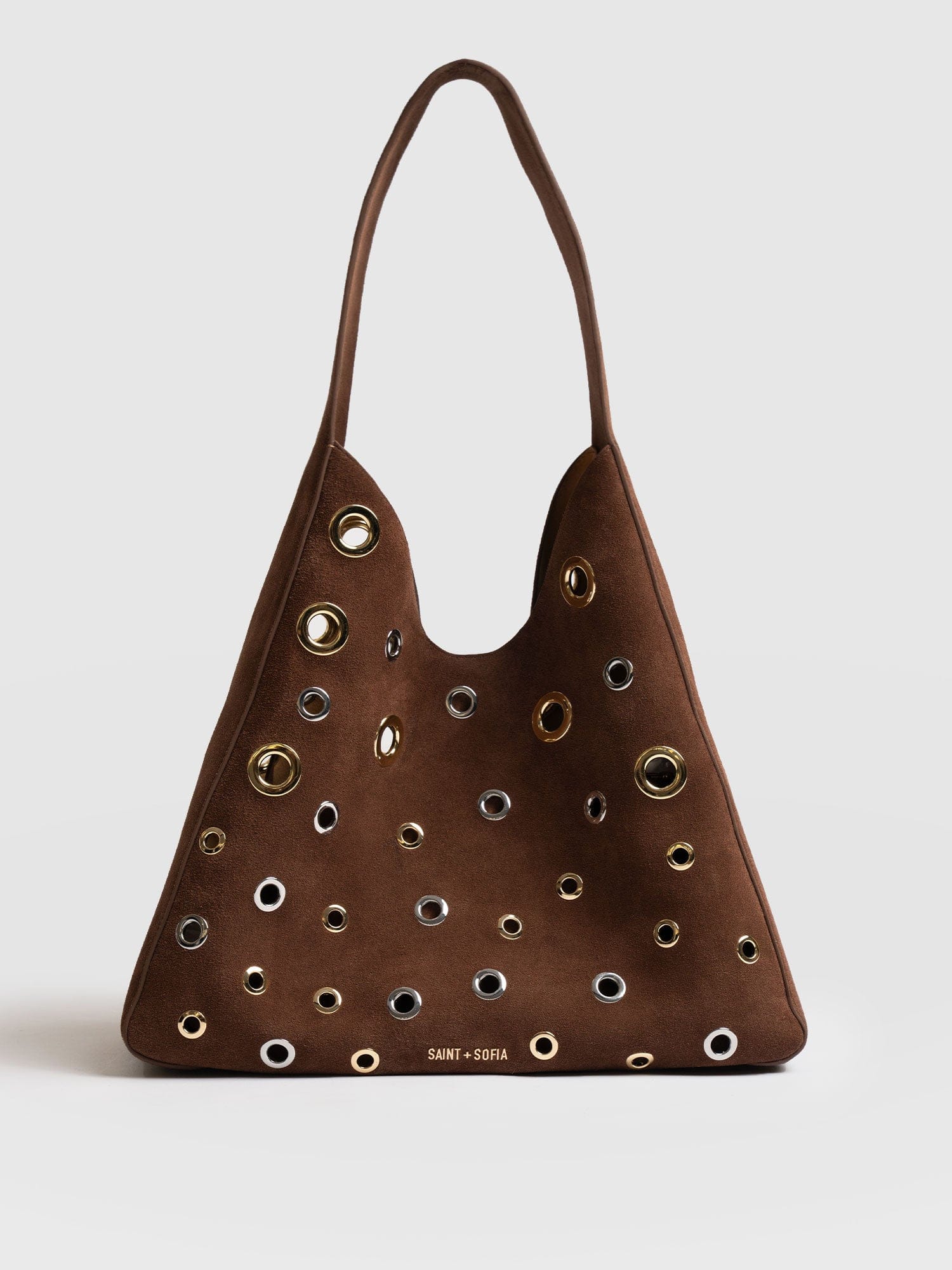 Allana Eyelet Bag - Coffee Suede - Women's Handbags | Saint + Sofia® EU