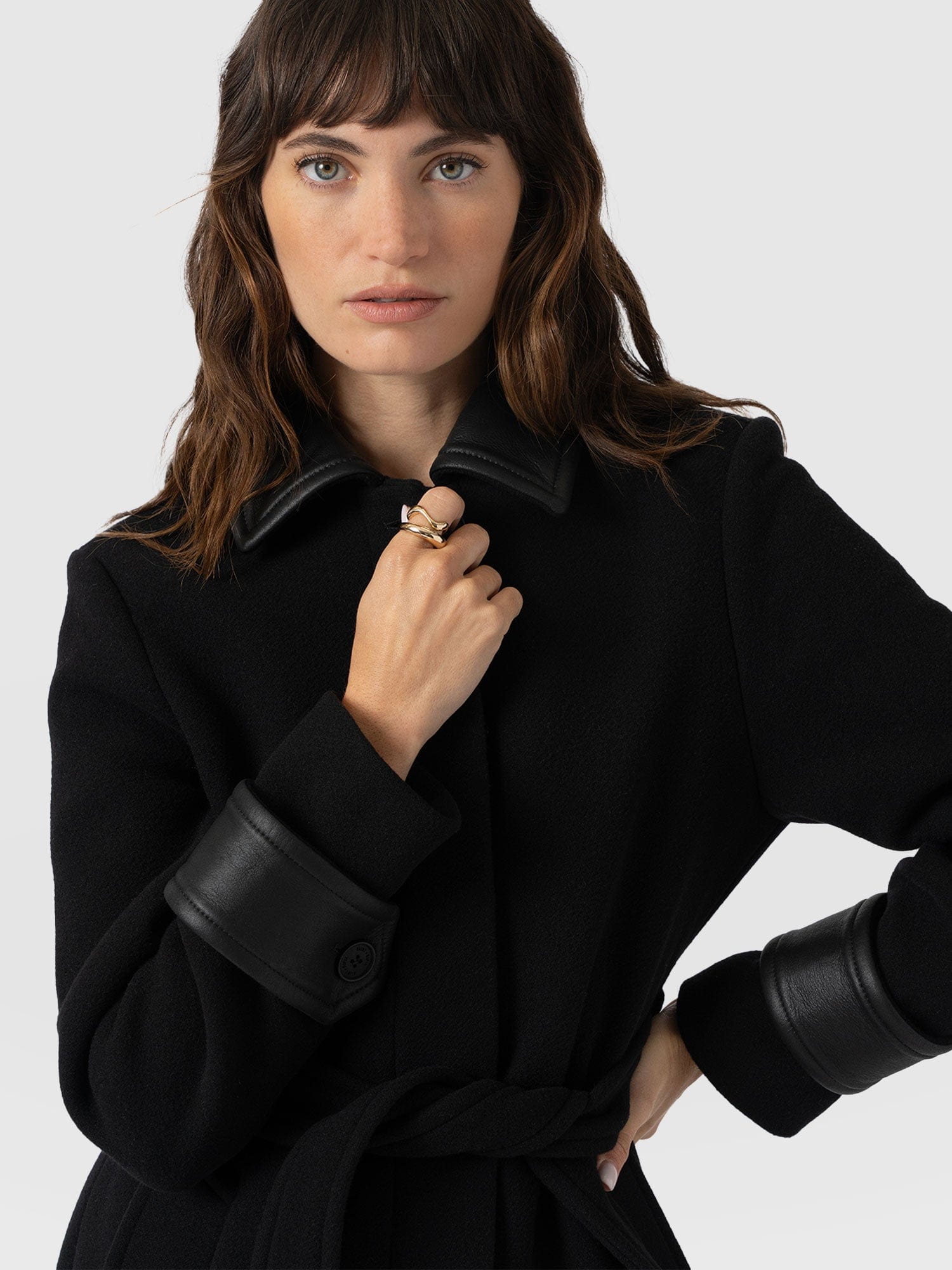 Allegra Coat - Black - Women's Outerwears | Saint + Sofia® EU