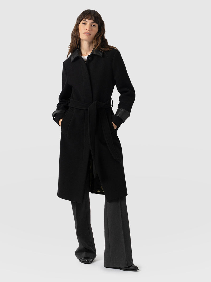 Allegra Coat - Black - Women's Outerwears | Saint + Sofia® EU