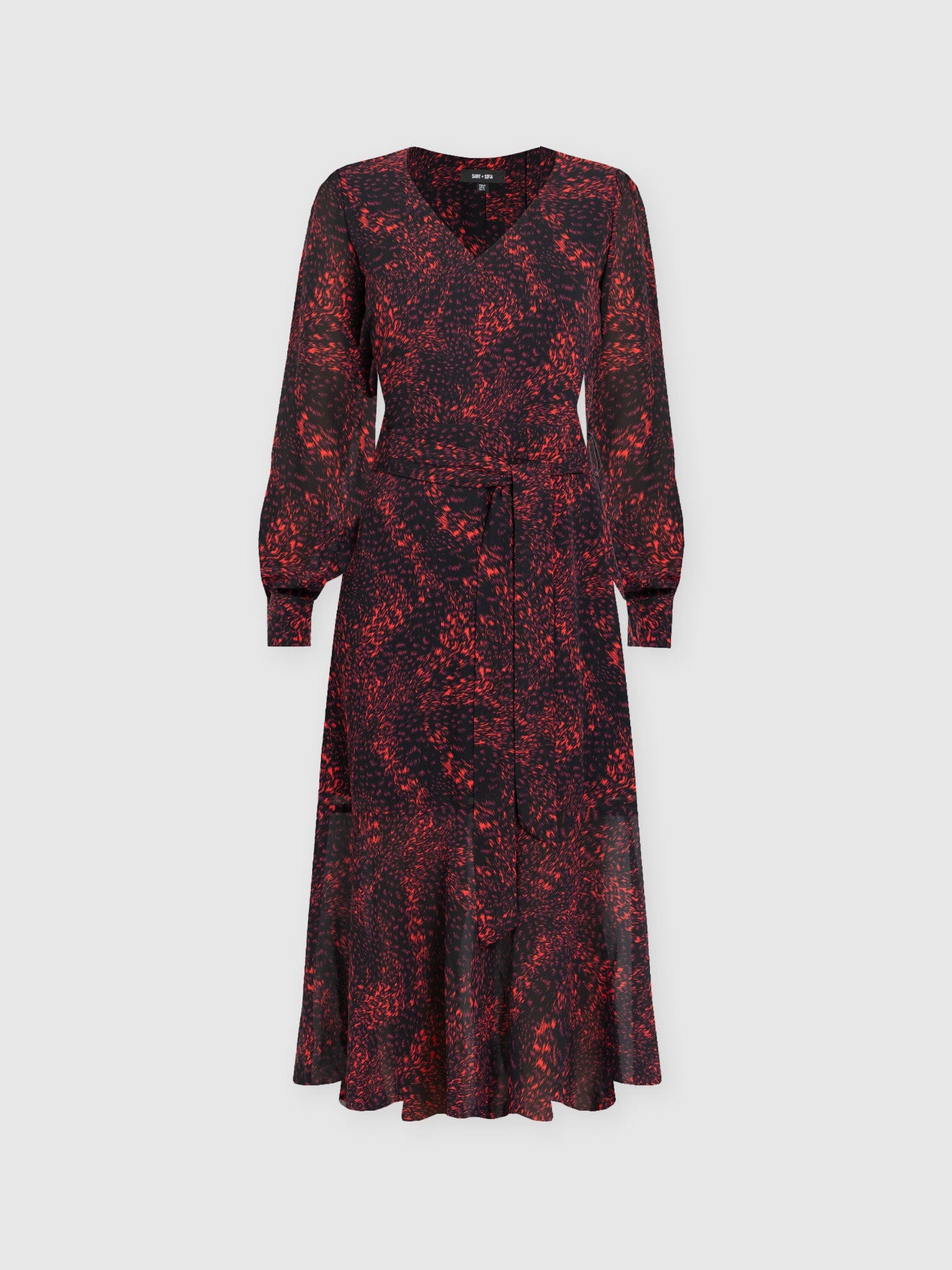 Allegra V Neck Dress - Red Fade Spot - Women's Dresses | Saint + Sofia® EU