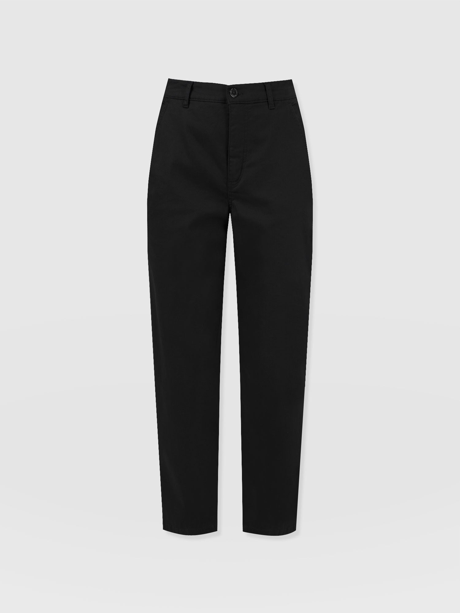 Alma Barrel Leg Chino Black - Women's Trousers | Saint + Sofia® EU