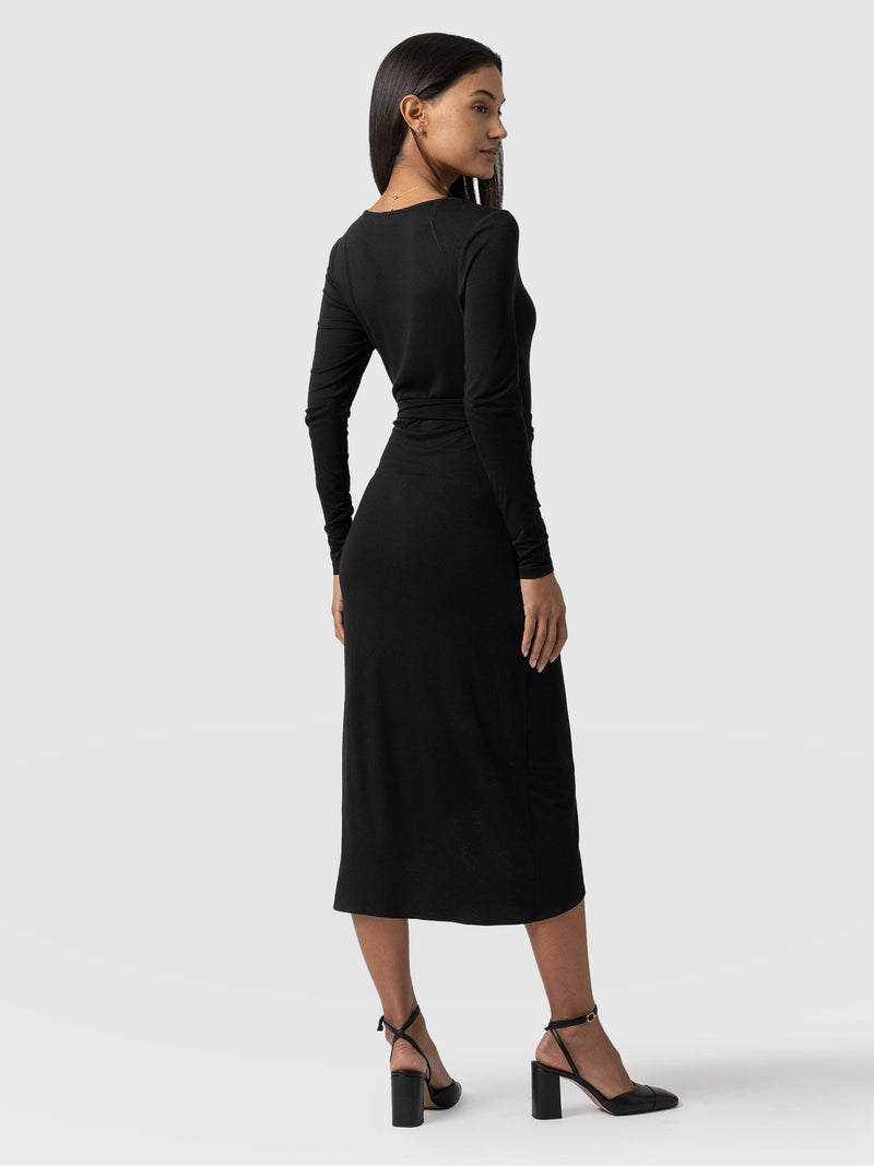 Amelia Wrap Dress Black - Women's Dresses | Saint + Sofia® EU