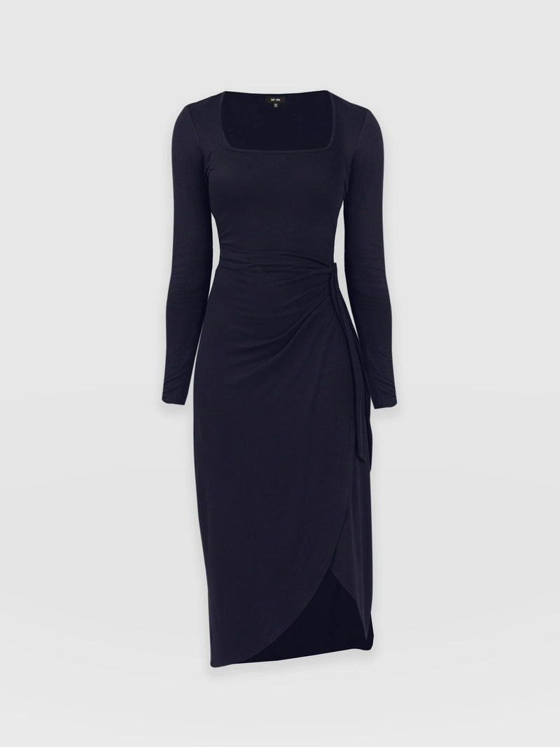 Amelia Wrap Dress Navy - Women's Dresses | Saint + Sofia® EU