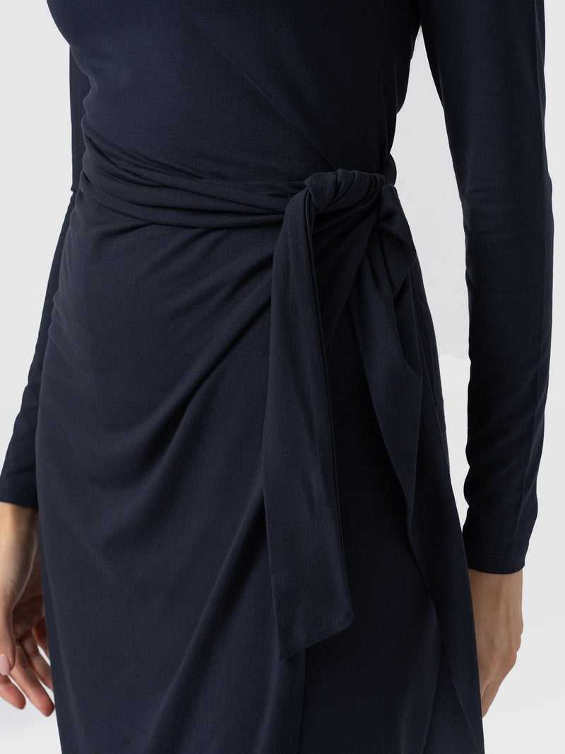 Amelia Wrap Dress Navy - Women's Dresses | Saint + Sofia® EU