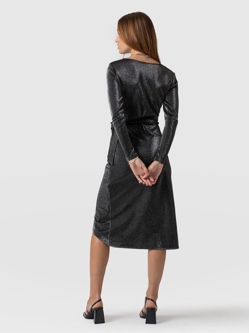 Amelia Wrap Dress Silver - Women's Dresses |  Saint + Sofia® EU