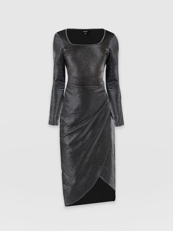 Amelia Wrap Dress Silver - Women's Dresses |  Saint + Sofia® EU