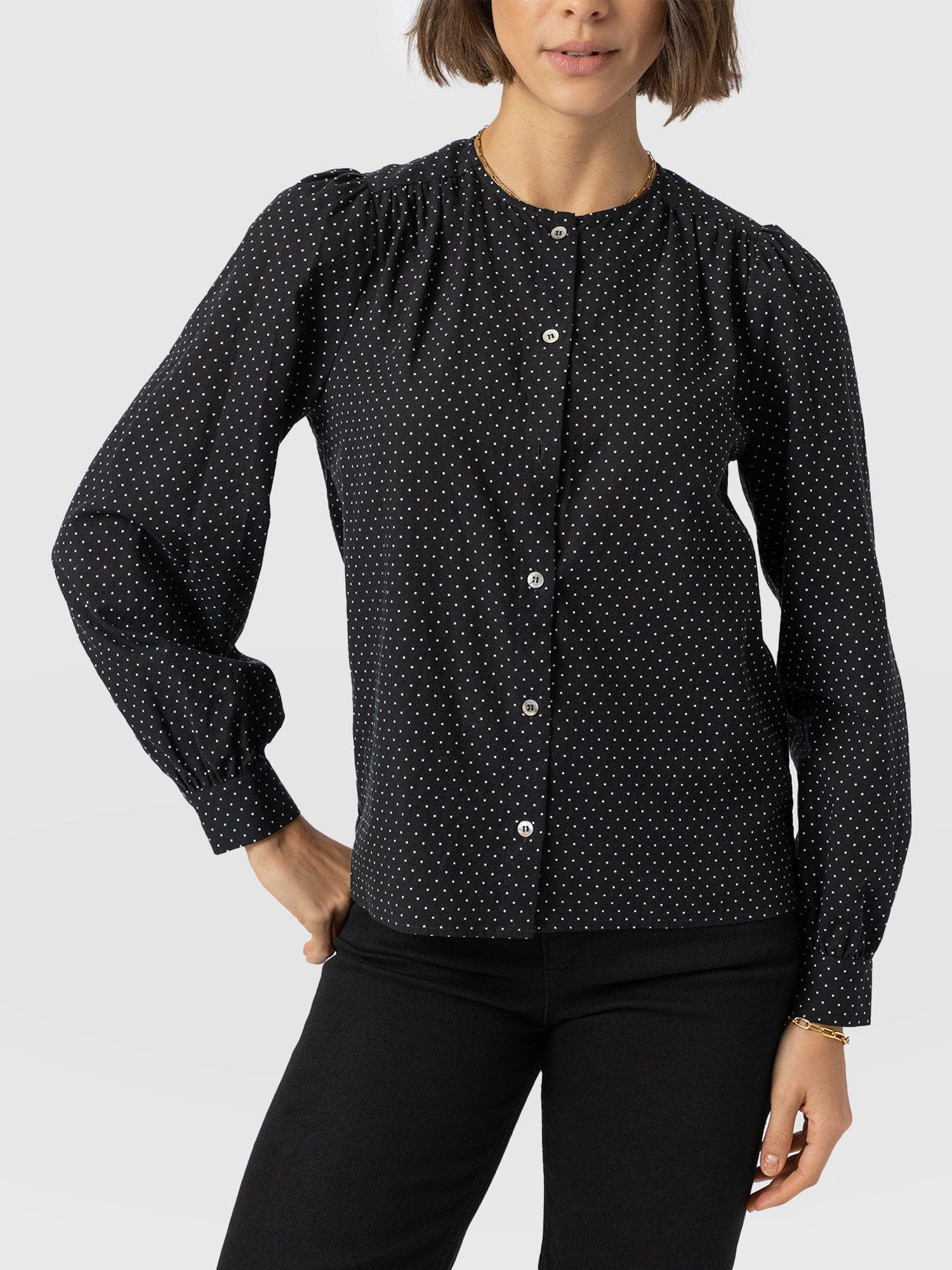 Amelie Blouse - Polka Dot - Women's Blouses | Saint + Sofia® EU