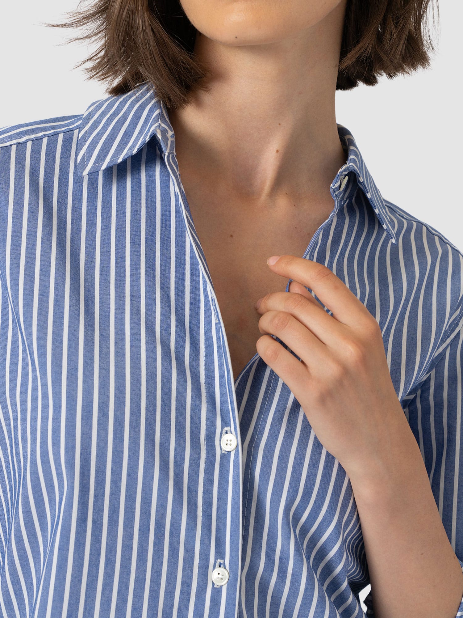 Anneliese Shirt - Blue Stripe - Women's Blouses | Saint and Sofia® EU
