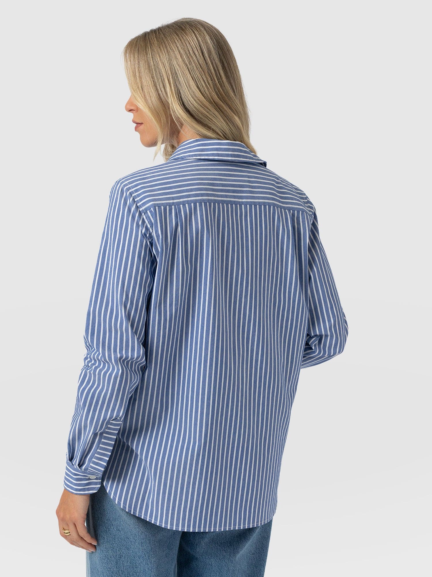 Anneliese Shirt - Blue Stripe - Women's Blouses | Saint + Sofia® EU