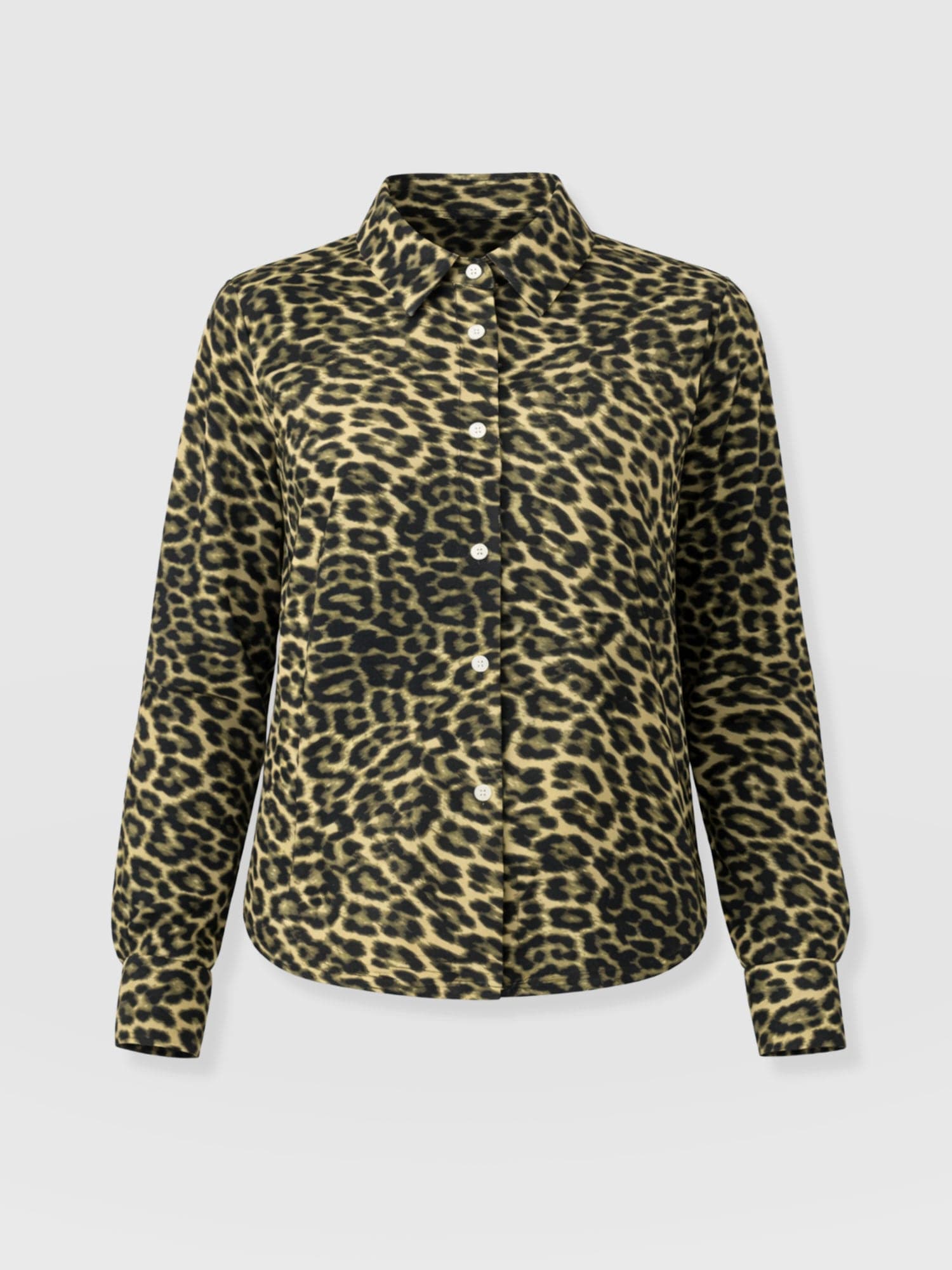 Anneliese Shirt - Green Leopard - Women's Blouses | Saint + Sofia® EU