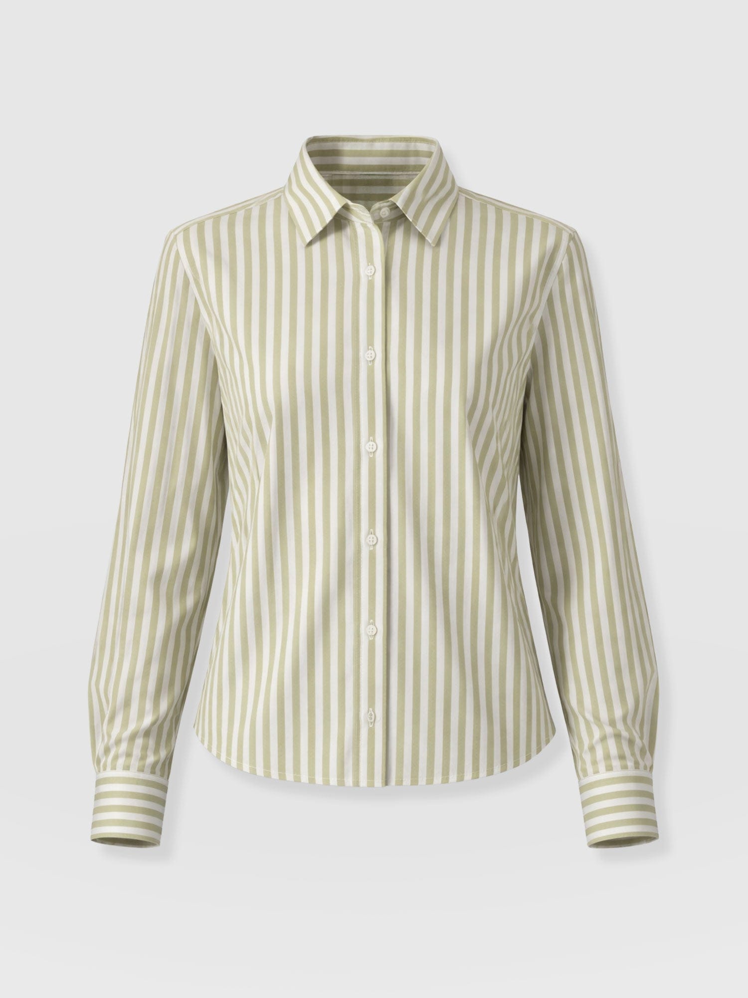 Anneliese Shirt - Green Stripe - Women's Blouses | Saint + Sofia® EU