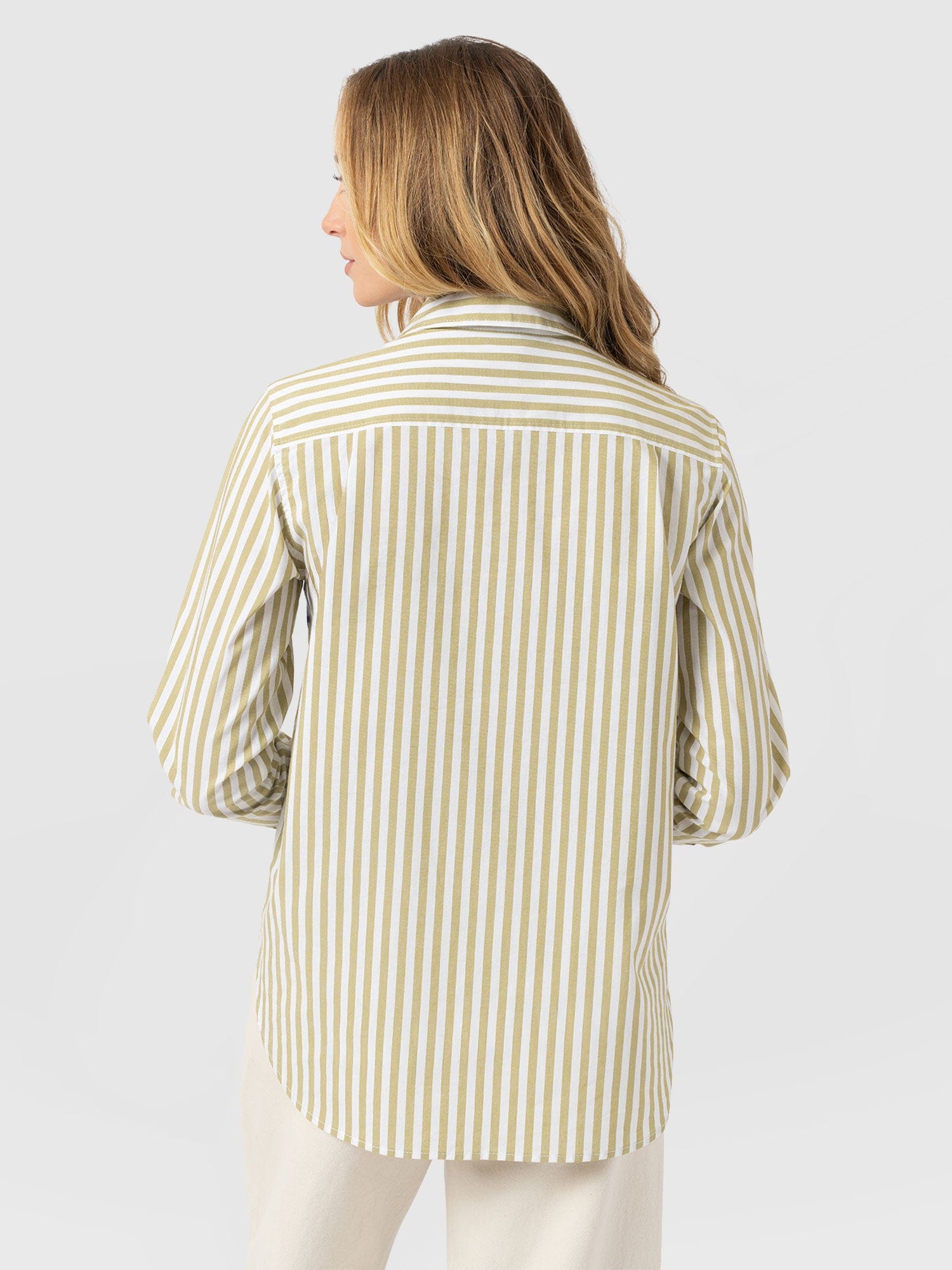 Anneliese Shirt - Green Stripe - Women's Blouses | Saint + Sofia® EU