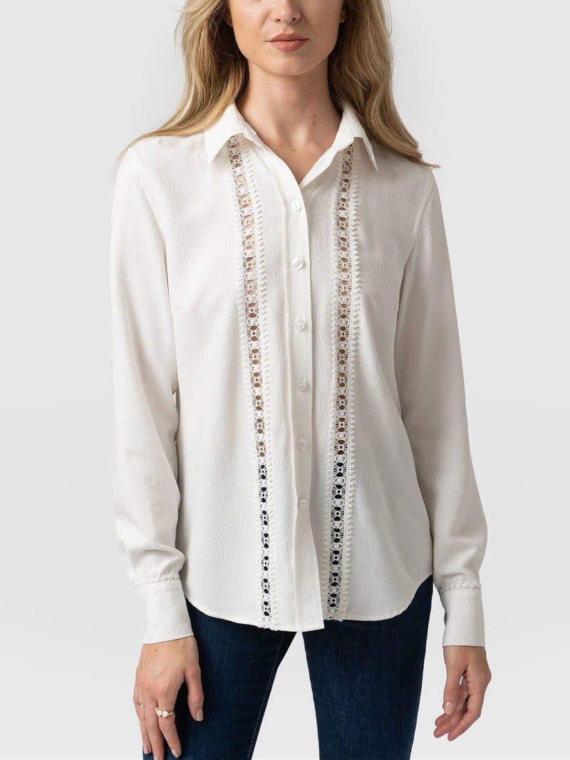 Annie Lace Blouse Cream - Women's Shirts | Saint + Sofia® EU