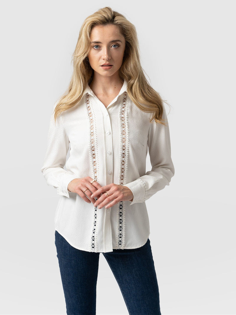 Annie Lace Blouse Cream - Women's Shirts | Saint + Sofia® EU