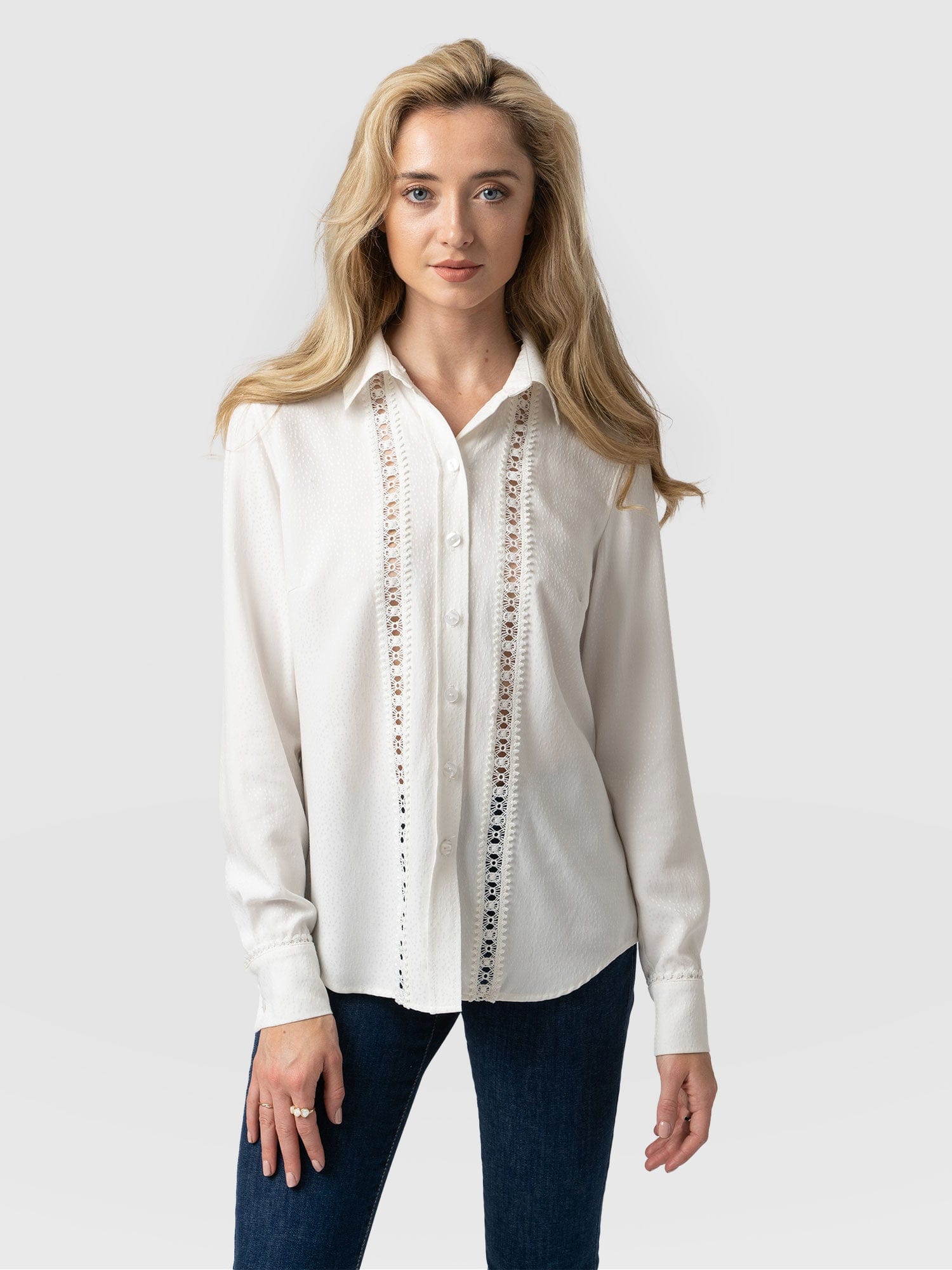 Annie Lace Blouse Cream - Women's Shirts | Saint + Sofia® EU