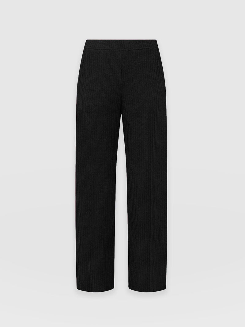 Apartment Pant Black Rib - Women's Trousers | Saint + Sofia® EU