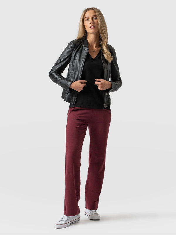 Apartment Pant Burgundy - Women's Trousers | Saint + Sofia® EU