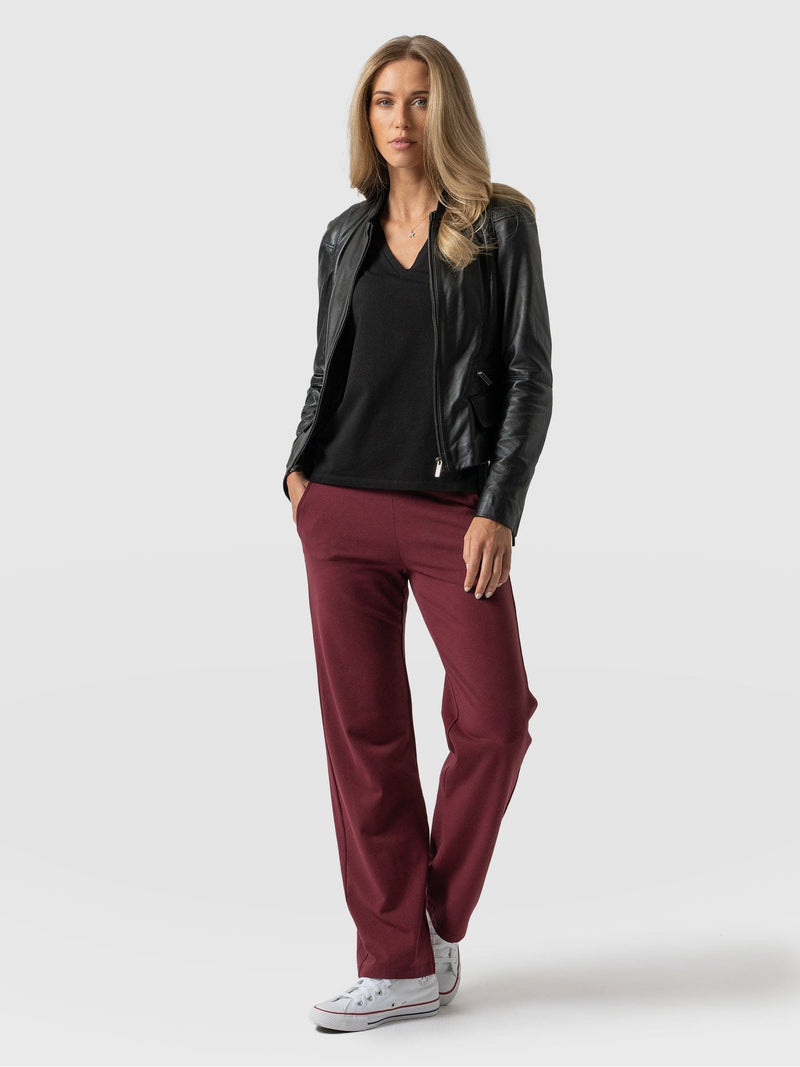 Apartment Pant Burgundy - Women's Trousers | Saint + Sofia® EU