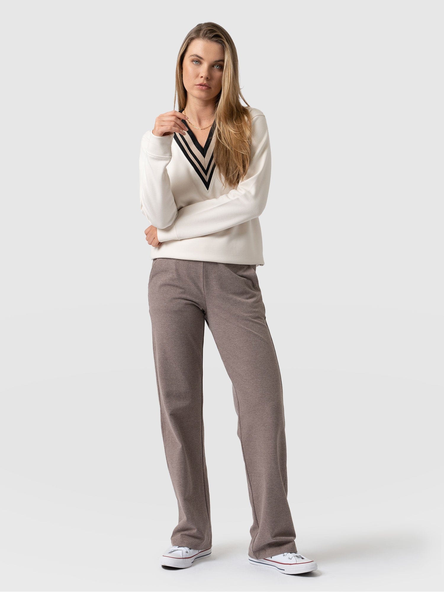 Apartment Pant Coco Melange - Women's Trousers | Saint + Sofia® EU