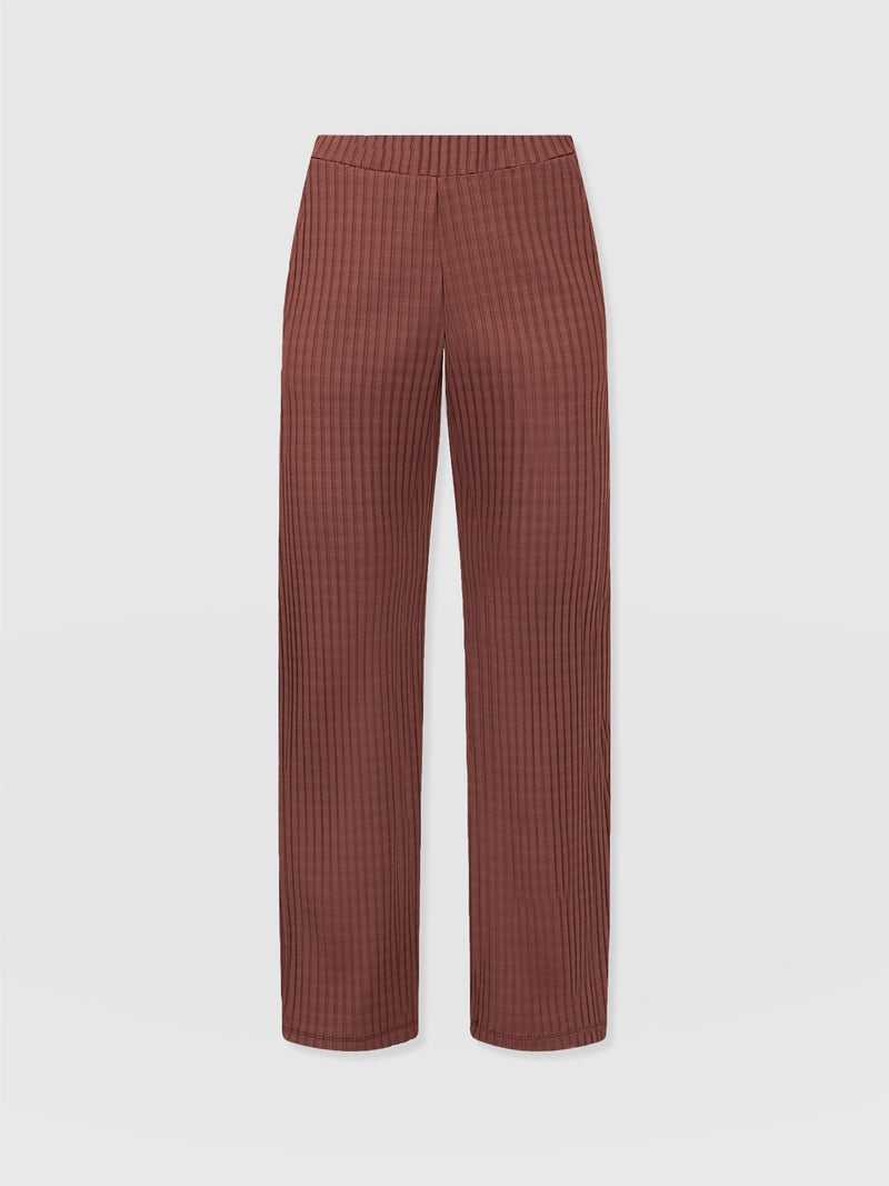 Apartment Pant Maroon Rib - Women's Trousers | Saint + Sofia® EU