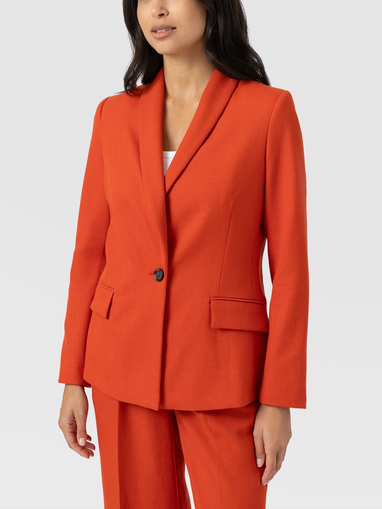 Argent Blazer - Burnt Orange - Women's Jackets | Saint + Sofia® EU