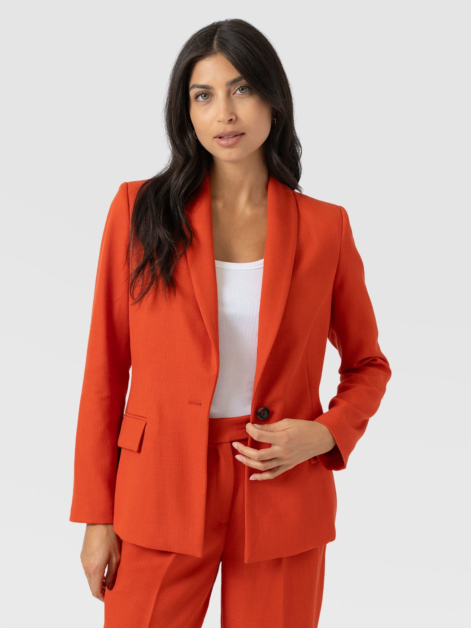 Argent Blazer - Burnt Orange - Women's Jackets | Saint + Sofia® EU