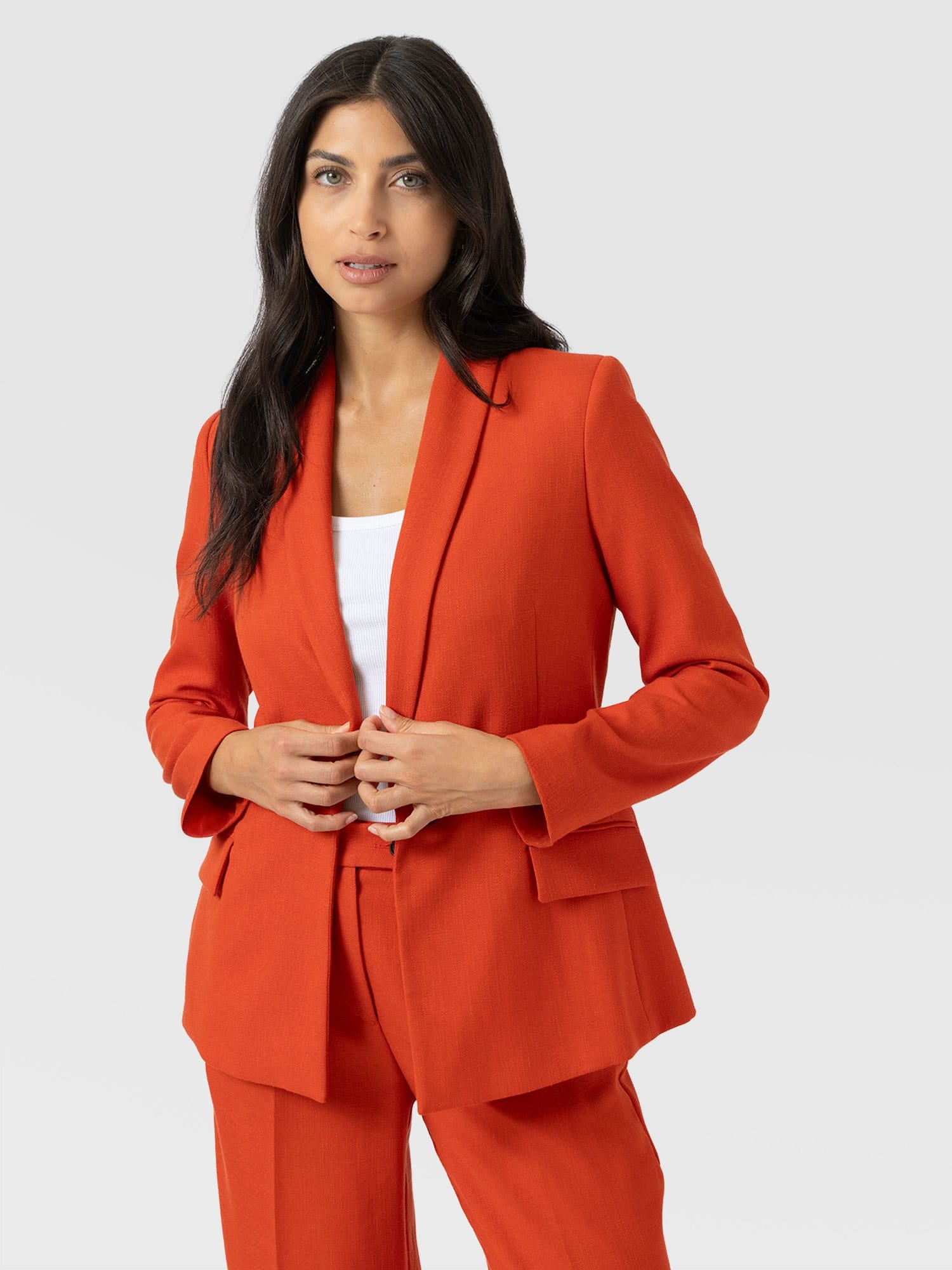 Argent Blazer - Burnt Orange - Women's Jackets | Saint + Sofia® EU