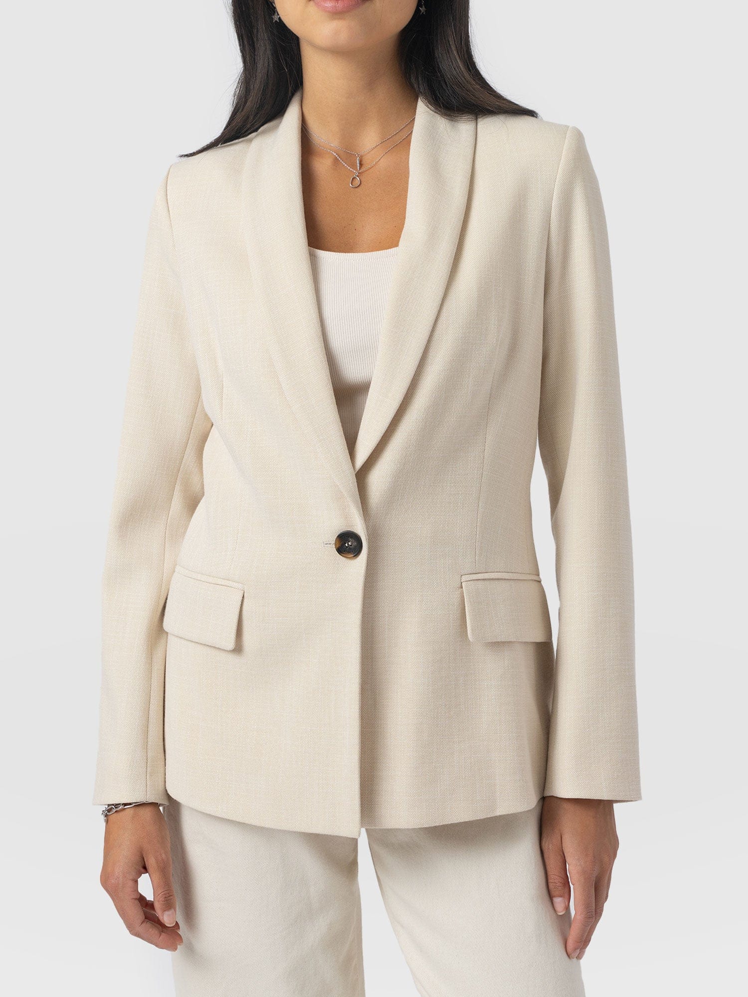 Argent Blazer - Cream - Women's Jackets | Saint + Sofia® EU