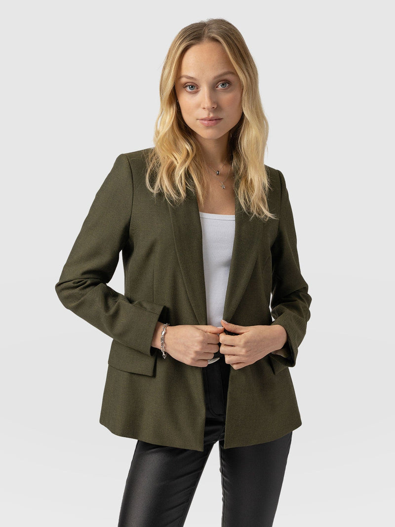 Argent Blazer Khaki - Women's Blazers | Saint + Sofia® EU