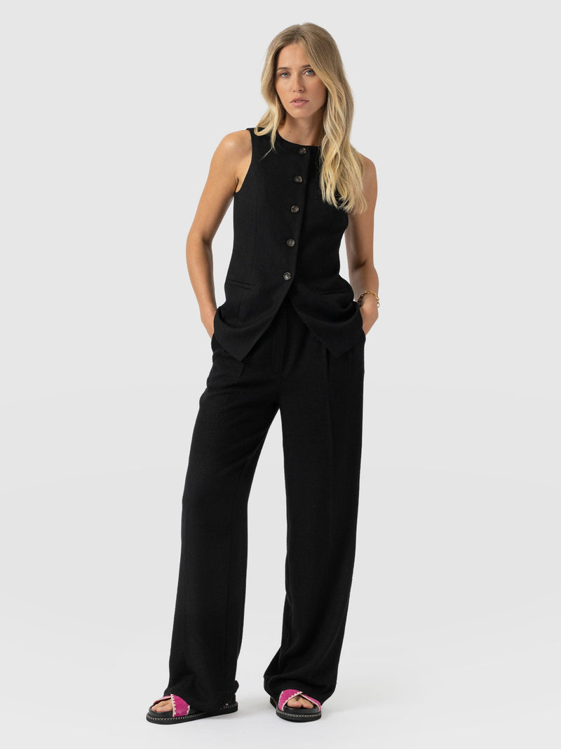 Argent Waistcoat - Black - Women's Jackets | Saint + Sofia® EU