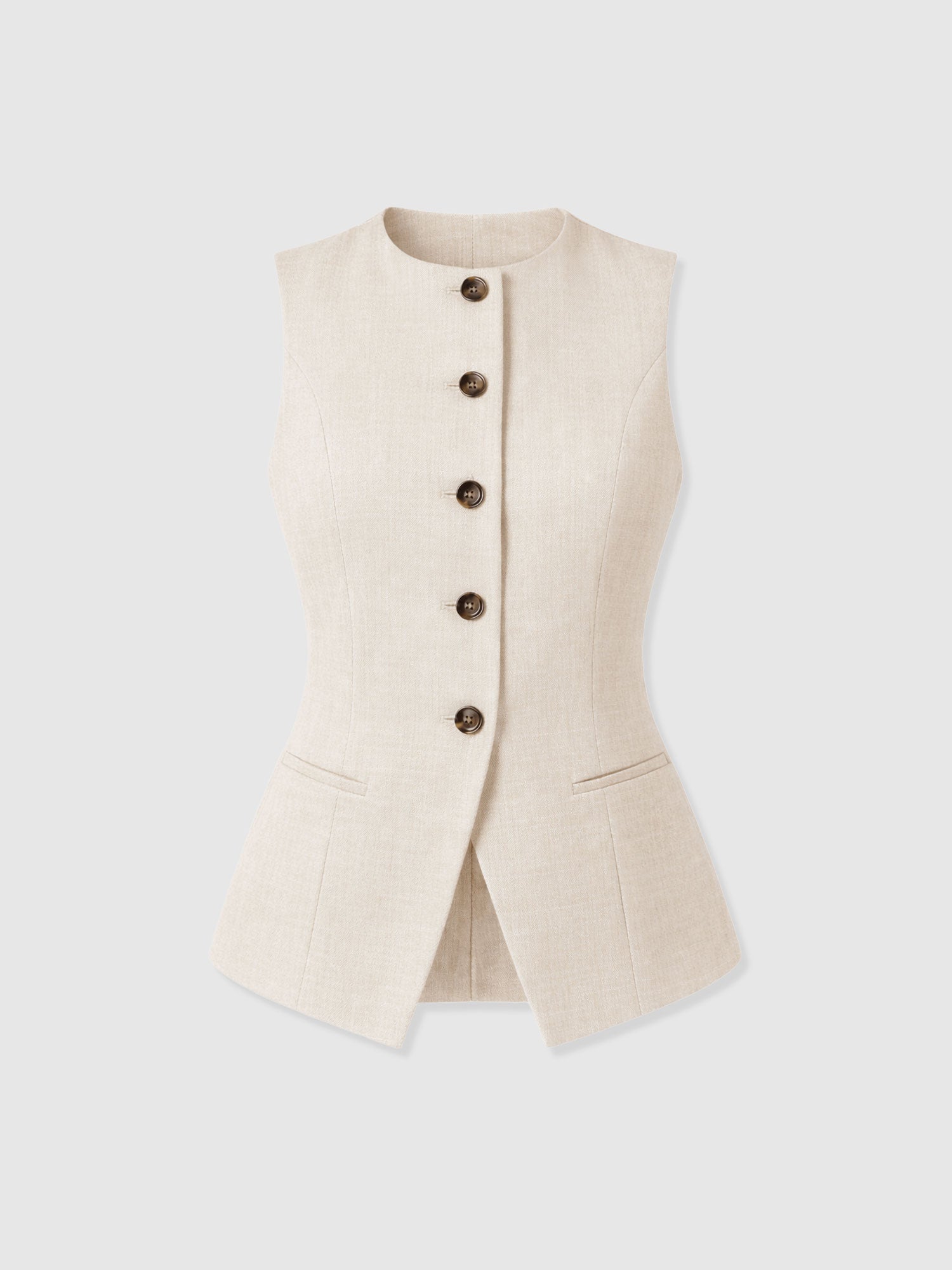Argent Waistcoat - Cream - Women's Jackets | Saint + Sofia® EU
