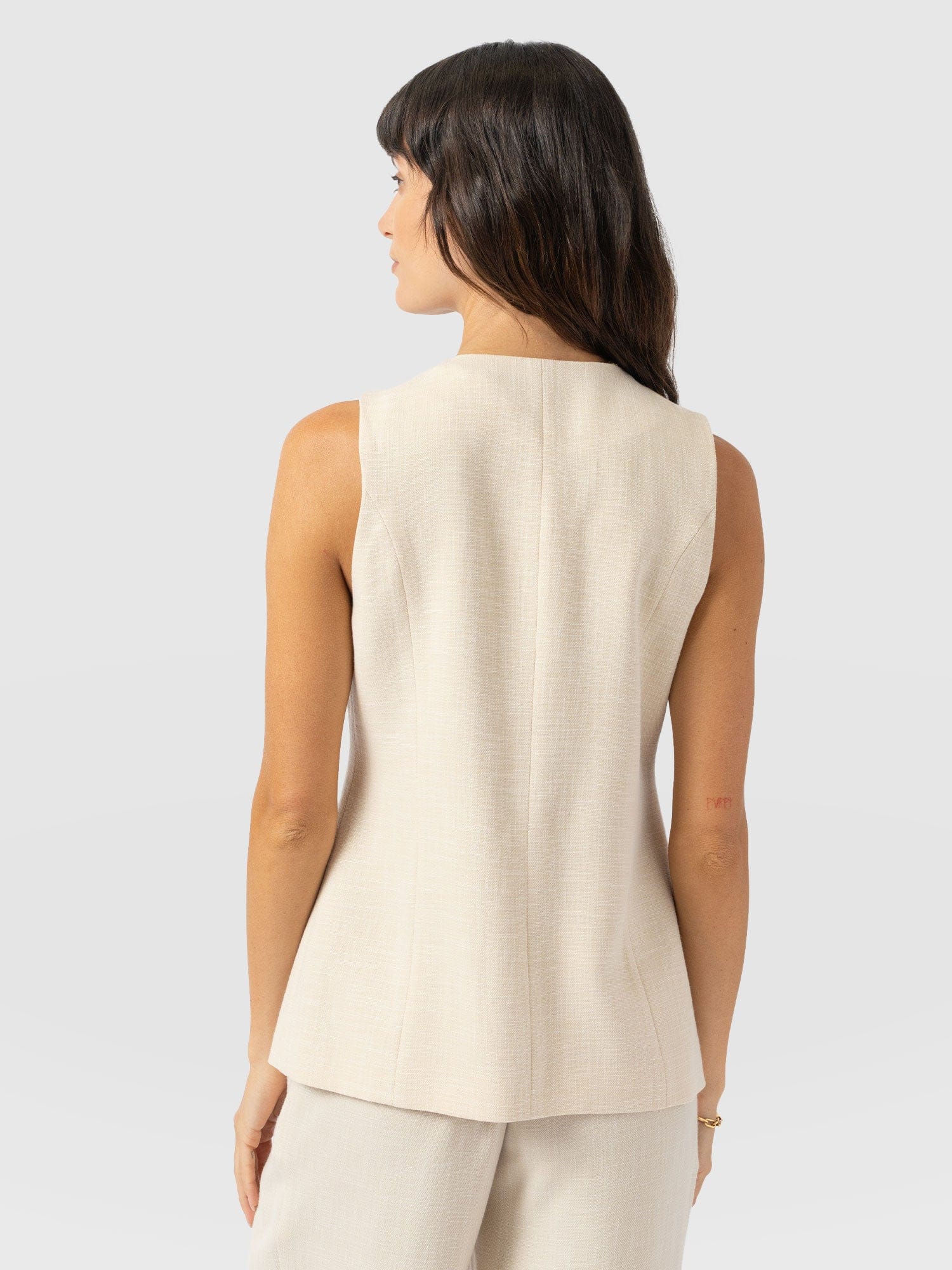 Argent Waistcoat - Cream - Women's Jackets | Saint + Sofia® EU