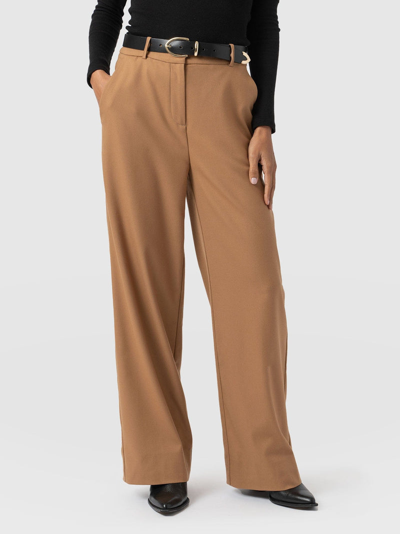 Argent Wide Leg Pant Camel - Women's Trousers | Saint + Sofia® EU