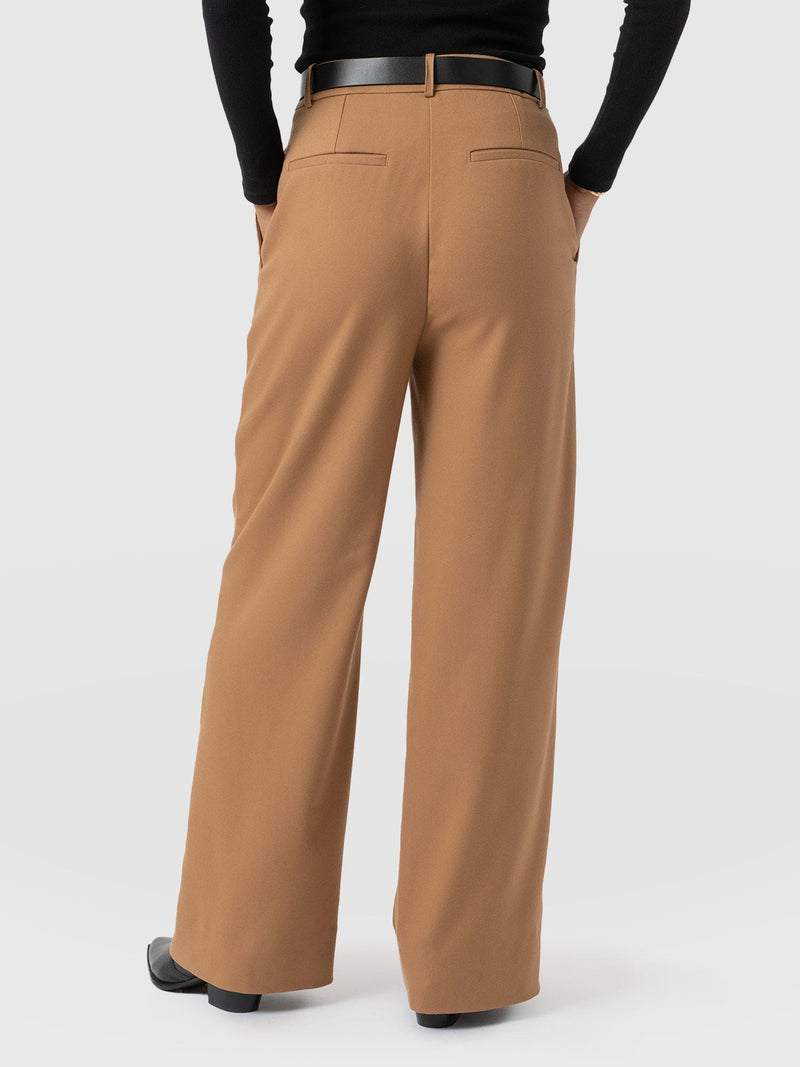 Argent Wide Leg Pant Camel - Women's Trousers | Saint + Sofia® EU