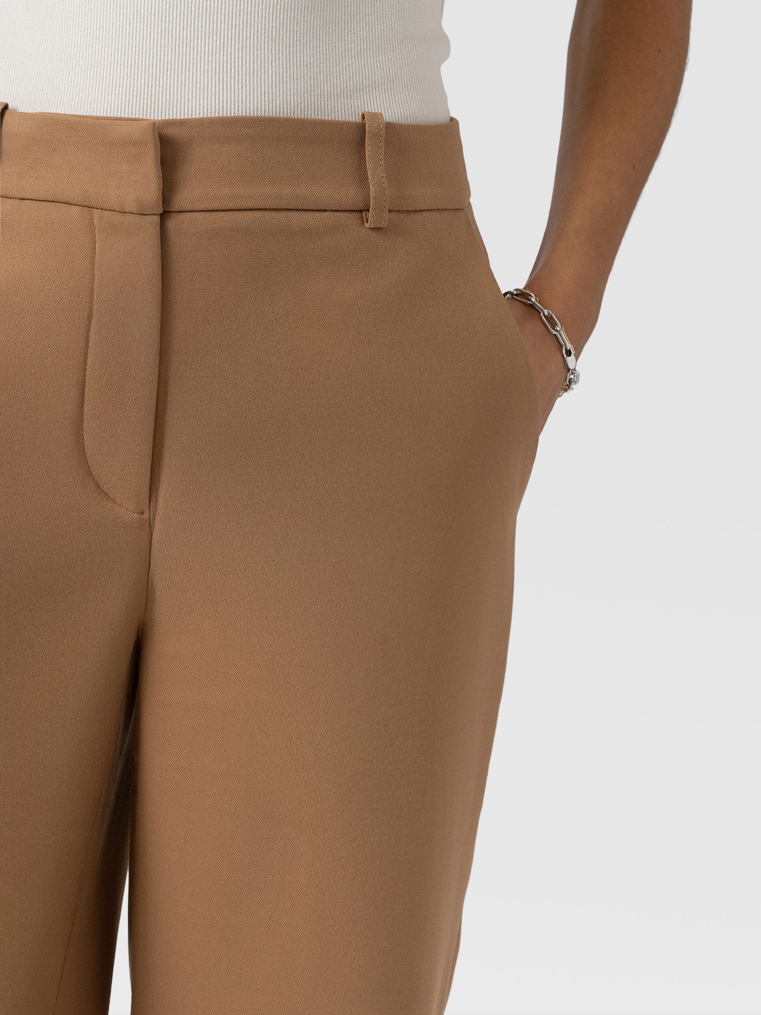 Argent Wide Leg Pant Camel - Women's Trousers | Saint + Sofia® EU