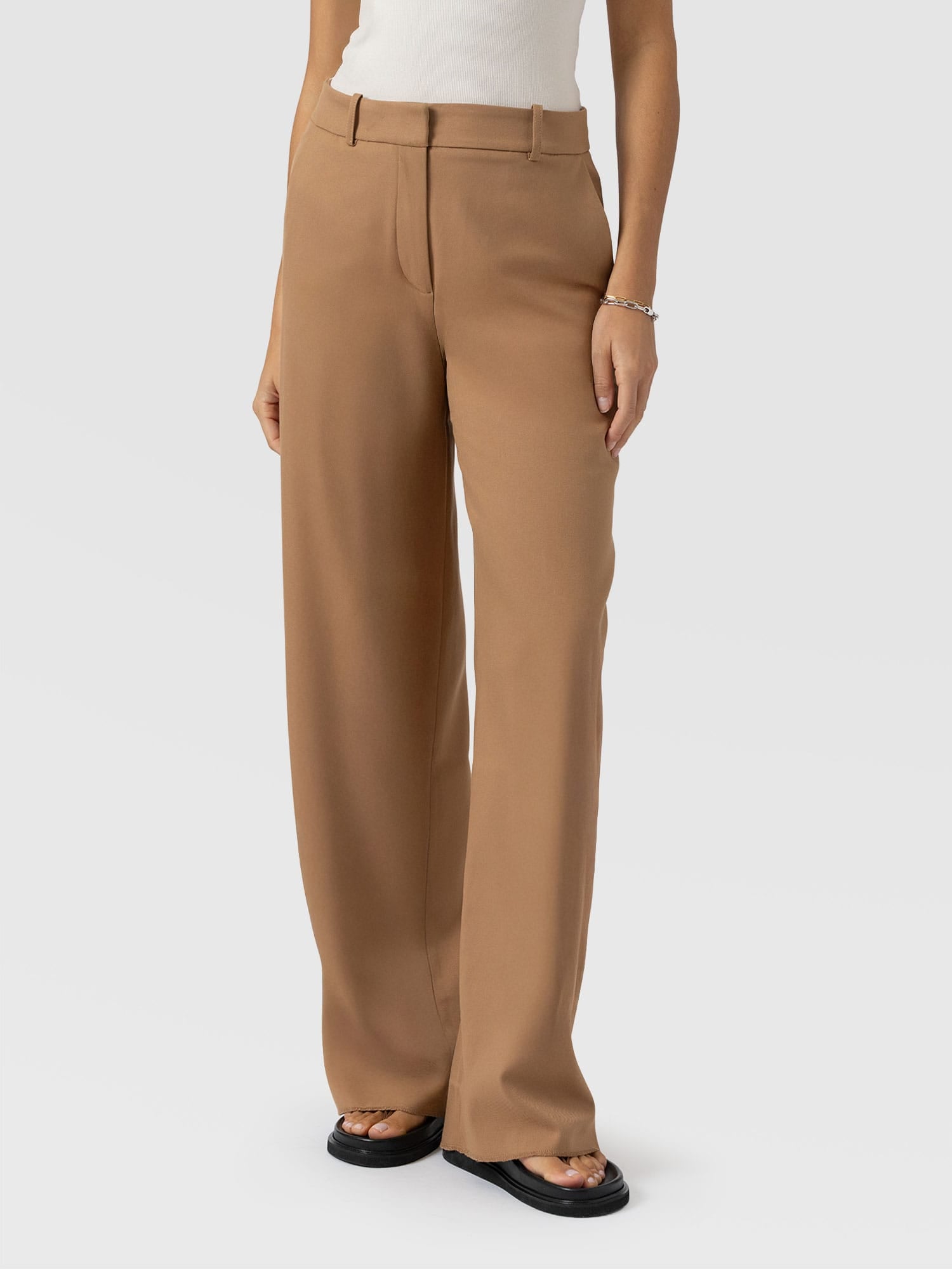 Argent Wide Leg Pant Camel - Women's Trousers | Saint + Sofia® EU