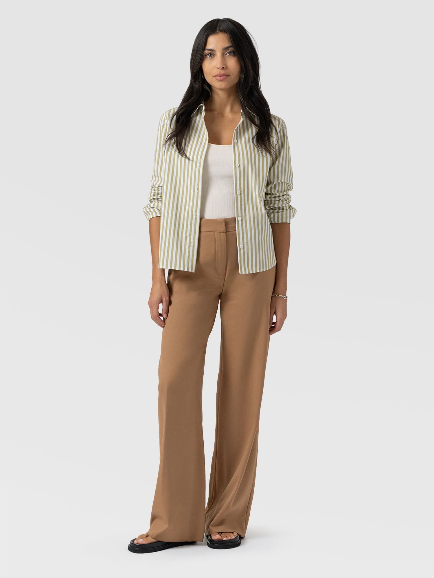 Argent Wide Leg Pant Camel - Women's Trousers | Saint + Sofia® EU
