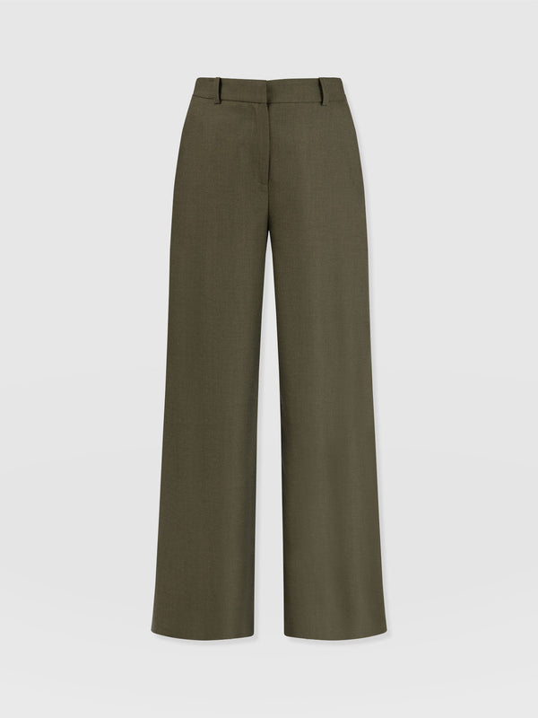 Argent Wide Leg Pant Khaki - Women's Trousers | Saint + Sofia® EU