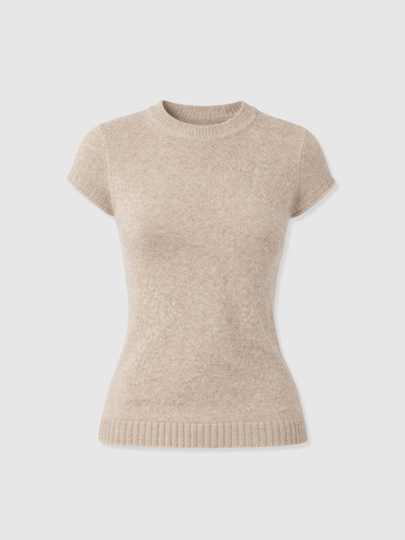 Ariella Baby Tee - Beige - Women's Jumpers | Saint + Sofia® EU