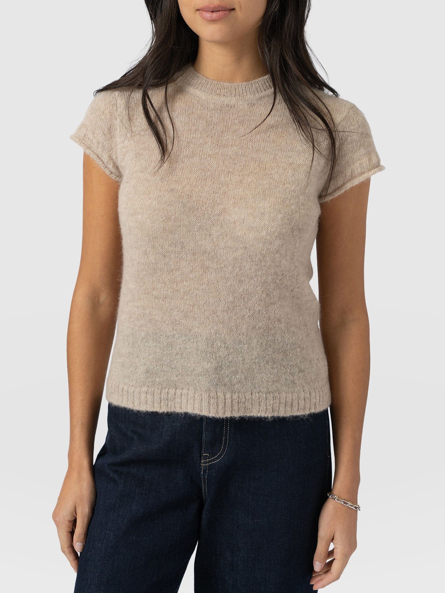 Ariella Baby Tee - Beige - Women's Jumpers | Saint + Sofia® EU